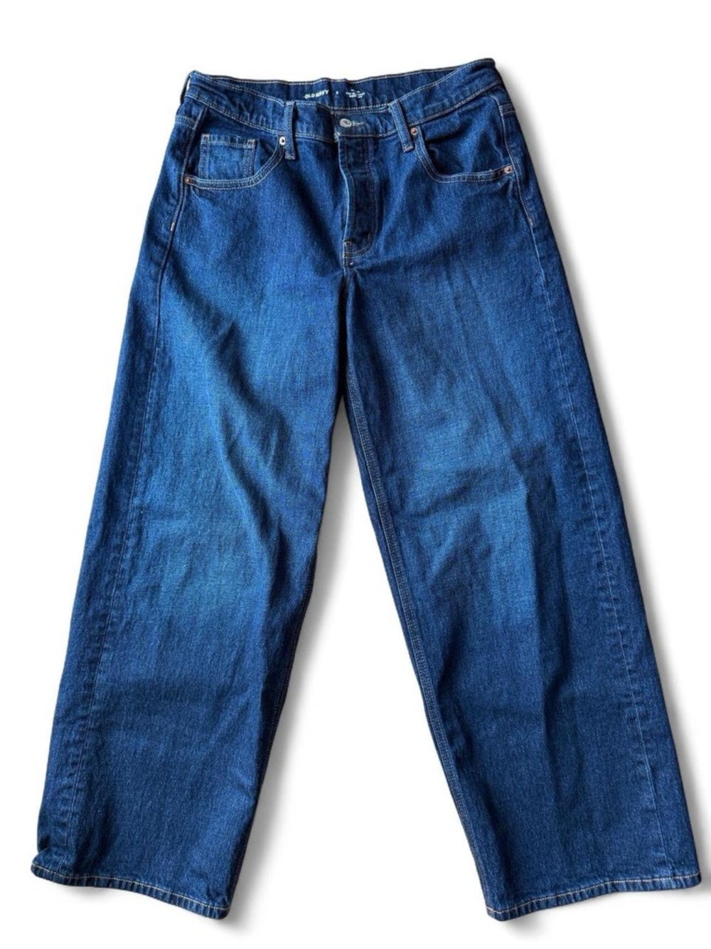 Old Navy Mid Rise Slouchy Wide Leg Jeans Size 2 Baggy Denim